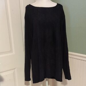 Jones New York Sport 2X Black Soft Pullover Top Sweater? Perfect Any Season